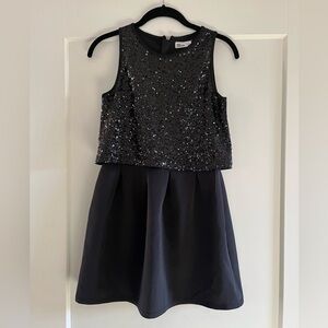 Girls sparkly black sequin dress